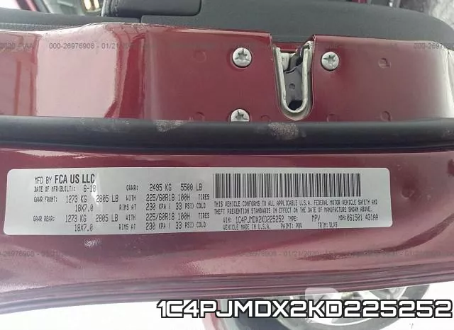 1C4PJMDX2KD225252 фото 10
