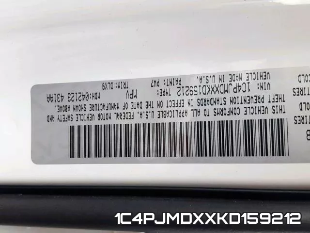 1C4PJMDXXKD159212 фото 2