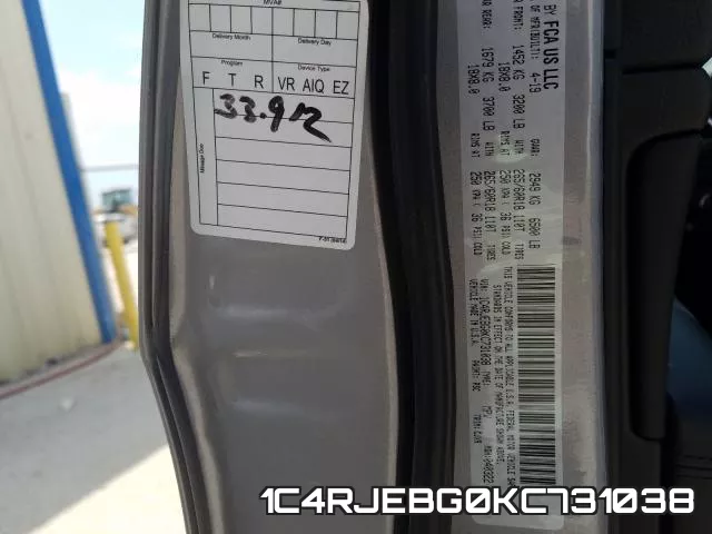 1C4RJEBG0KC731038 фото 2
