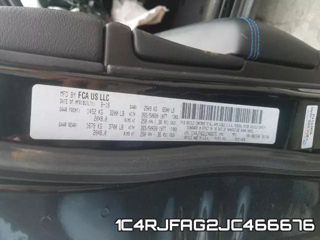 1C4RJFAG2JC466676 фото 2