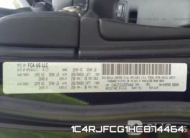 1C4RJFCG1HC874464 фото 10