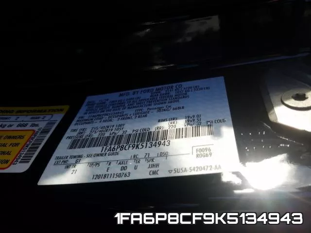 1FA6P8CF9K5134943 фото 2