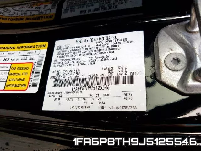 1FA6P8TH9J5125546 фото 2
