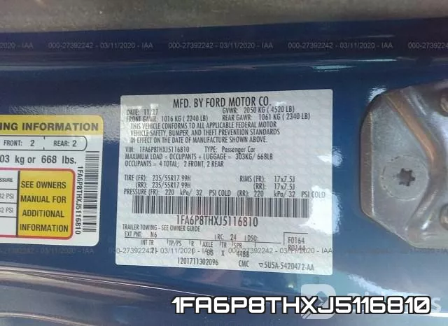 1FA6P8THXJ5116810 фото 10