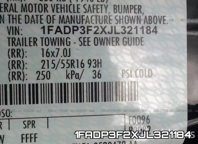 1FADP3F2XJL321184 фото 10