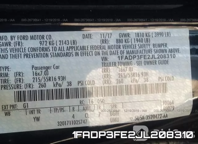 1FADP3FE2JL208310 фото 10