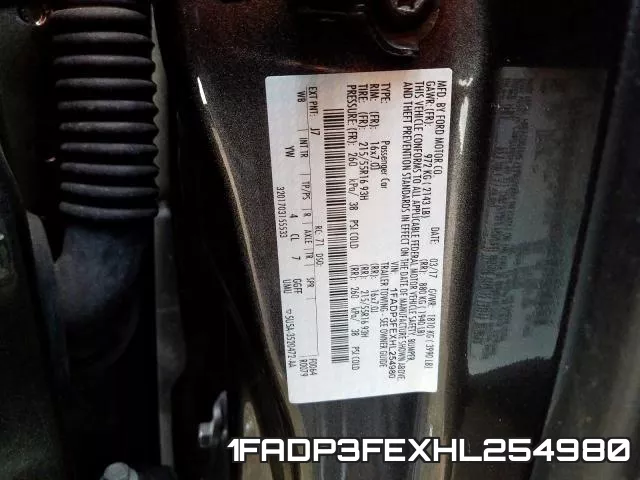1FADP3FEXHL254980 фото 2