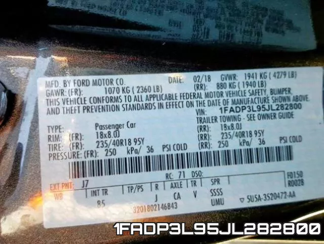 1FADP3L95JL282800 фото 2