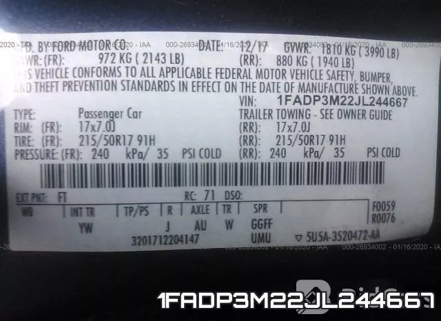 1FADP3M22JL244667 фото 10
