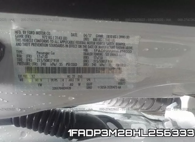 1FADP3M28HL256333 фото 10