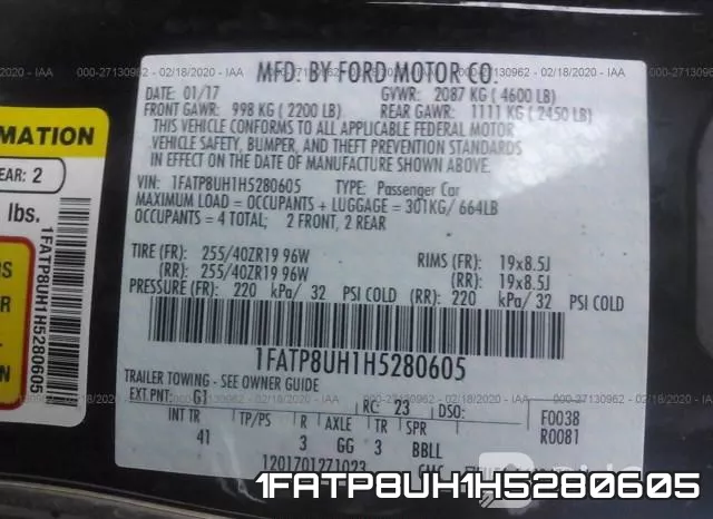 1FATP8UH1H5280605 фото 10