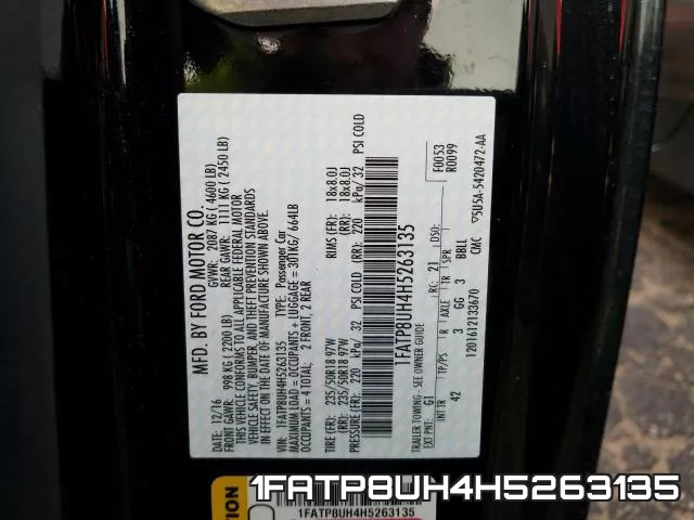1FATP8UH4H5263135 фото 2