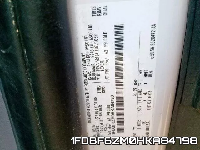 1FDBF6ZM0HKA84798 фото 2