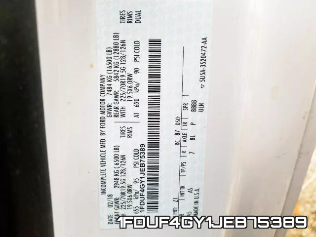 1FDUF4GY1JEB75389 фото 2