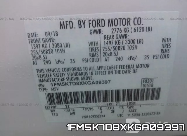 1FM5K7D8XKGA09397 фото 10