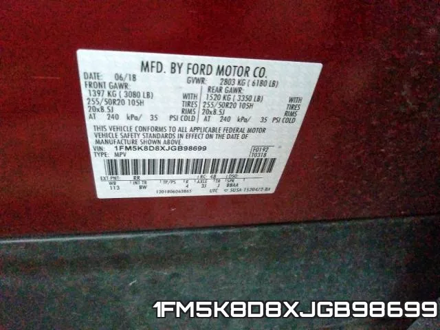 1FM5K8D8XJGB98699 фото 2