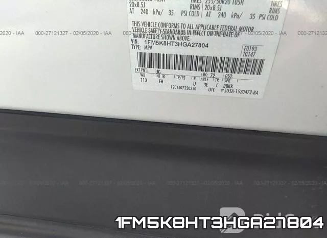 1FM5K8HT3HGA27804 фото 10