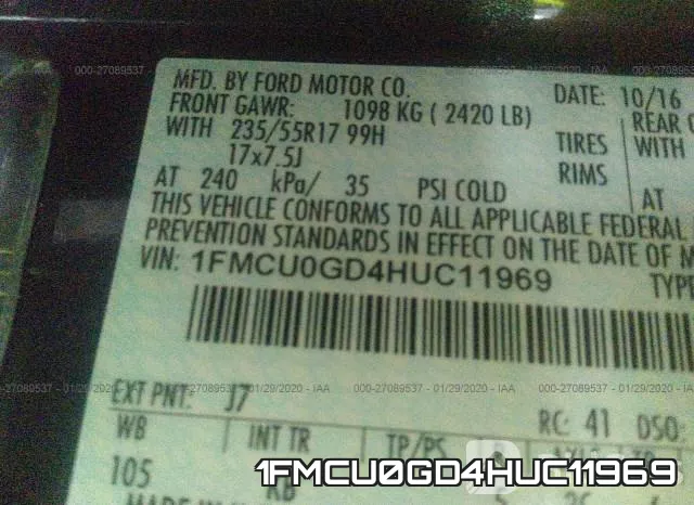 1FMCU0GD4HUC11969 фото 10