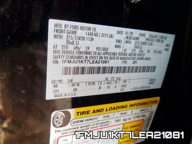 1FMJU1KT7LEA21081 фото 2