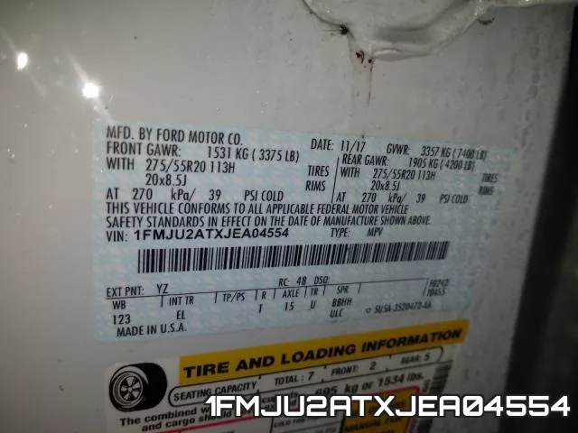 1FMJU2ATXJEA04554 фото 2
