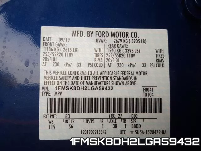 1FMSK8DH2LGA59432 фото 2