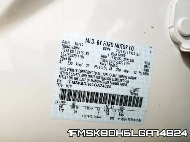 1FMSK8DH6LGA74824 фото 2