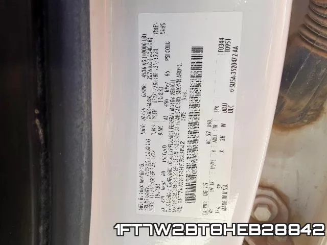 1FT7W2BT8HEB28842 фото 2
