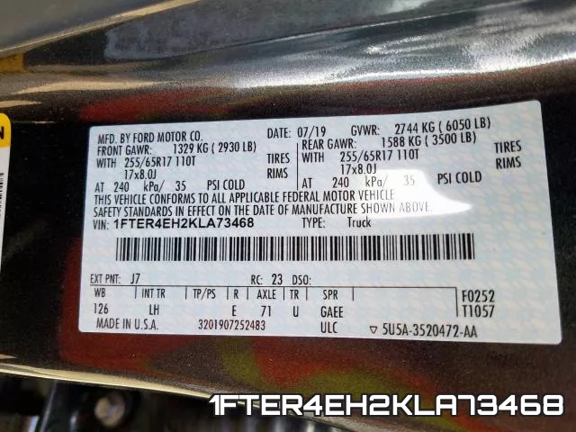1FTER4EH2KLA73468 фото 2