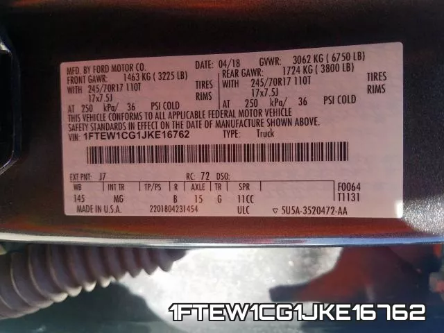 1FTEW1CG1JKE16762 фото 2