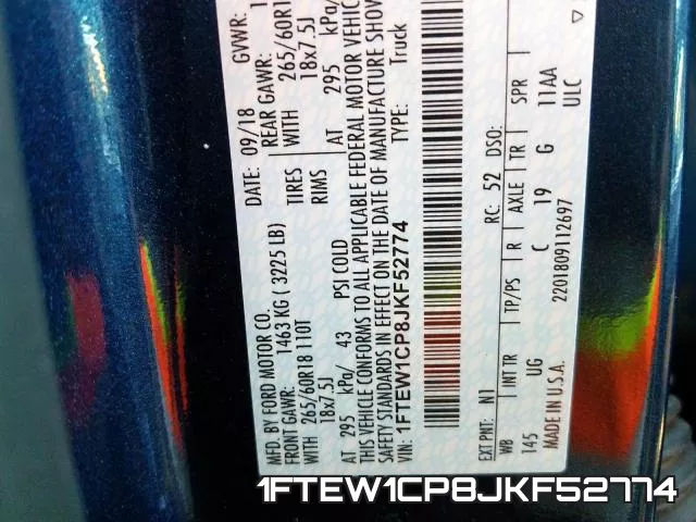 1FTEW1CP8JKF52774 фото 2