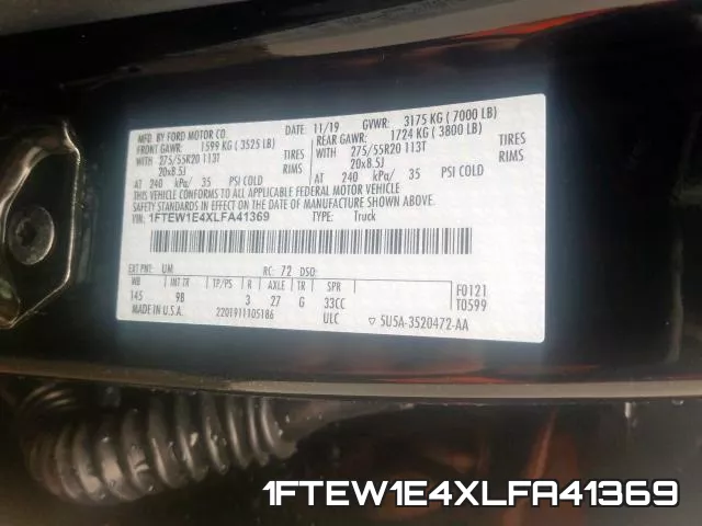 1FTEW1E4XLFA41369 фото 2