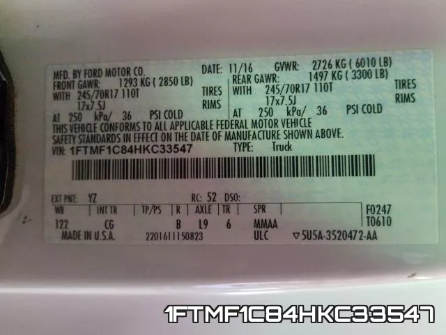 1FTMF1C84HKC33547 фото 2