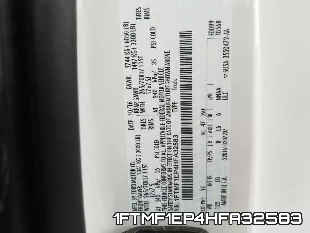 1FTMF1EP4HFA32583 фото 2