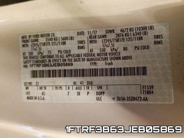 1FTRF3B63JEB05869 фото 2