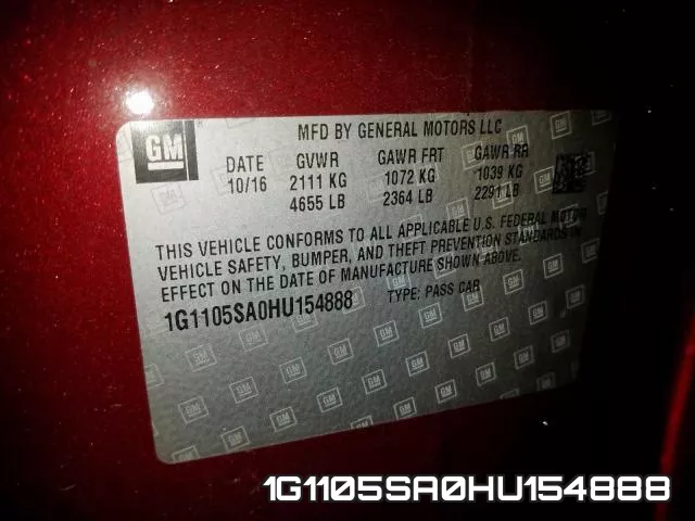 1G1105SA0HU154888 фото 2