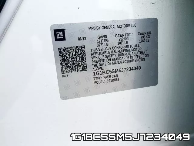 1G1BC5SM5J7234049 фото 2