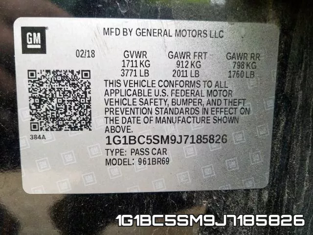 1G1BC5SM9J7185826 фото 2