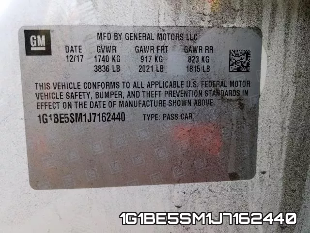 1G1BE5SM1J7162440 фото 2