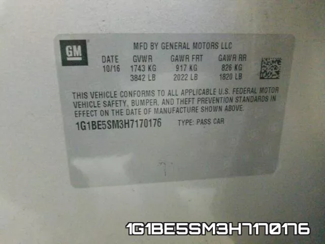 1G1BE5SM3H7170176 фото 2
