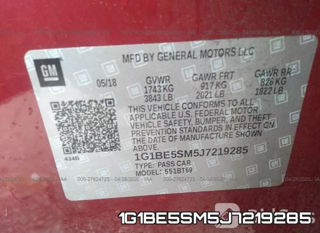 1G1BE5SM5J7219285 фото 10