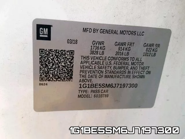 1G1BE5SM6J7197300 фото 2