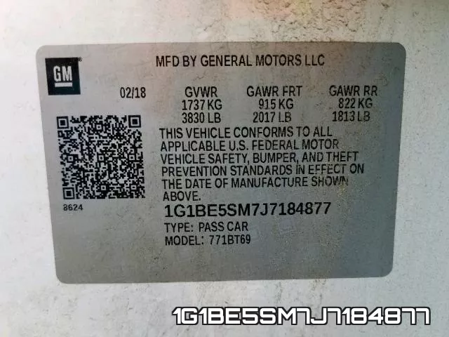 1G1BE5SM7J7184877 фото 2