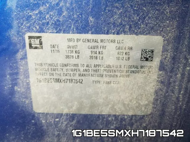 1G1BE5SMXH7187542 фото 2