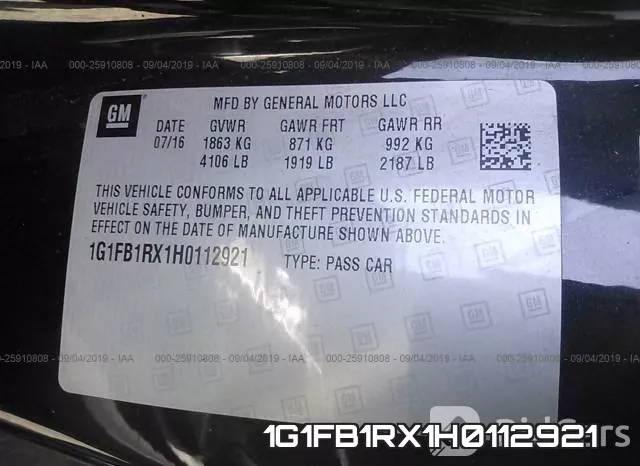 1G1FB1RX1H0112921 фото 10