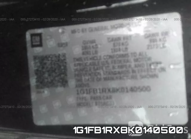 1G1FB1RX8K0140500 фото 10