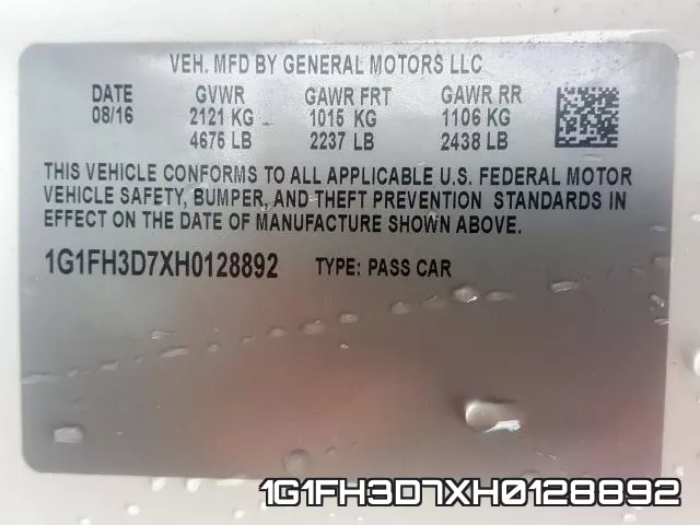 1G1FH3D7XH0128892 фото 2