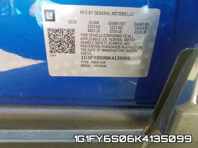 1G1FY6S06K4135099 фото 2