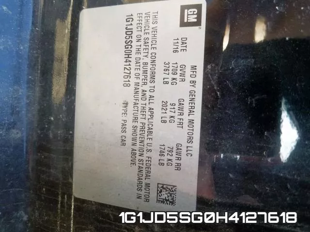 1G1JD5SG0H4127618 фото 2