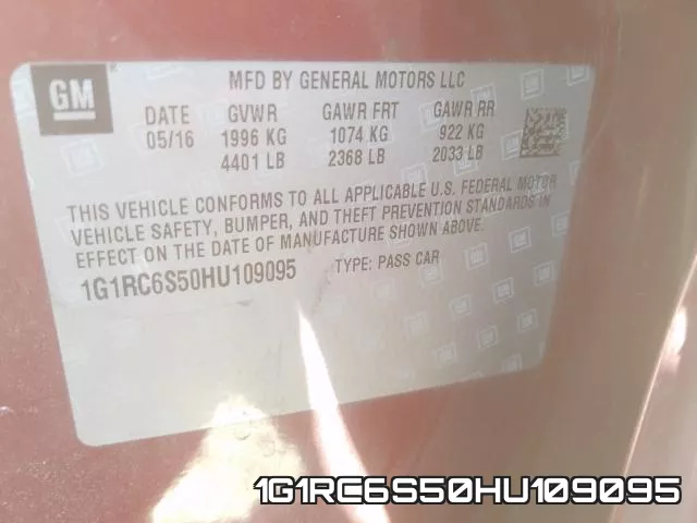 1G1RC6S50HU109095 фото 2