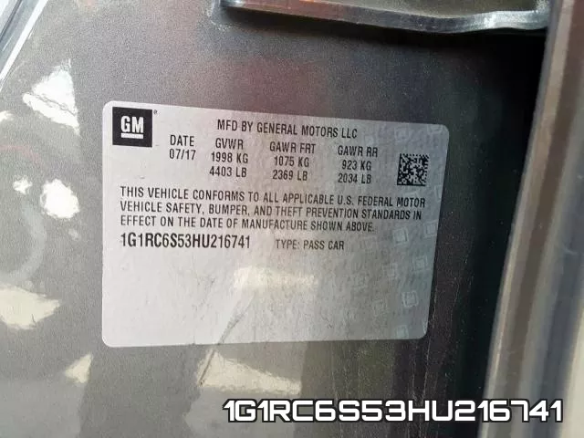 1G1RC6S53HU216741 фото 2